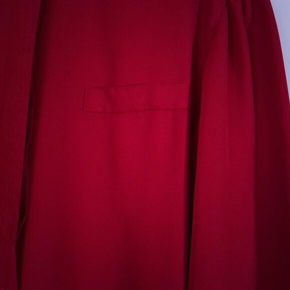 Vintage Puffy Sleeve Blouse Red BAY CLUB Size 16 - Picture 3 of 7